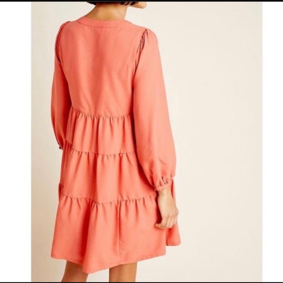 Maeve by Anthropologie Amber Tiered Ruffle Tunic Dress PXS - Picture 2 of 4